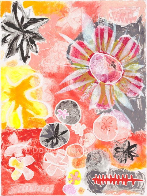 Original monotype entitled 'floral surprise' available for purchase.